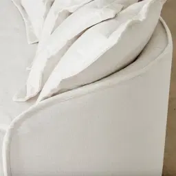 Sorrento II Arctic White Fabric 3 Seater Cloud Sofa