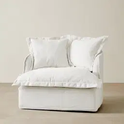 Sorrento II Arctic White Fabric Occasional Chair	