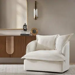 Sorrento II Arctic White Fabric Occasional Chair	