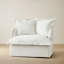 Sorrento II Arctic White Fabric Occasional Chair	