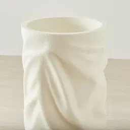 Ostia Textured White Vase