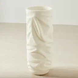 Ostia Textured White Vase