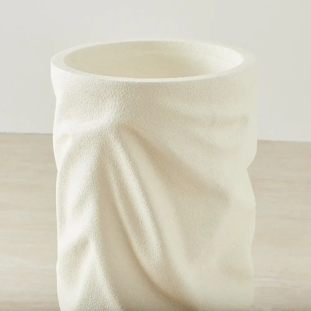Ostia Textured White Vase