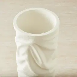 Ostia Textured White Vase