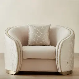 Hyacinth II Cream Velvet Occasional Chair
