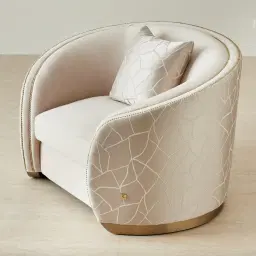 Hyacinth II Cream Velvet Occasional Chair