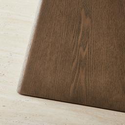 Dunstan Medium Brown Veneer Side Table with Calcatta Viola Sintered Stone Top