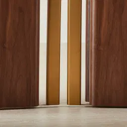 Sir Lionell Gliding White Sintered Stone Console Table - Walnut Brown Wooden Legs