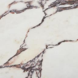 Dunstan Amber Brown Veneer Side Table with Calcatta Viola Sintered Stone Top