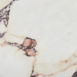 Dunstan Amber Brown Veneer Side Table with Calcatta Viola Sintered Stone Top