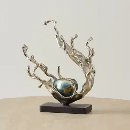 Nickel Sculpture Votive II - Granite Base