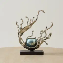 Nickel Sculpture Votive II - Granite Base