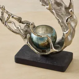 Nickel Sculpture Votive II - Granite Base