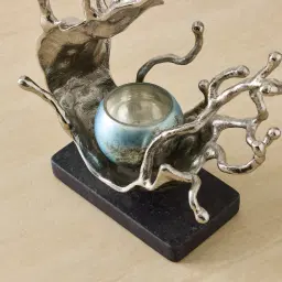 Nickel Sculpture Votive II - Granite Base