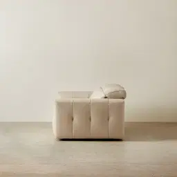 Kensley Almond Cream Leather 2-Seater Dual Electric Recliner