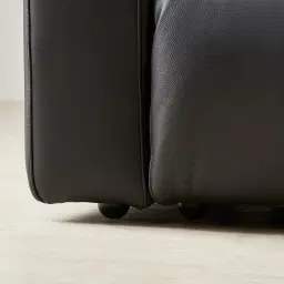 Kensley Black Leather 2-Seater Dual Electric Recliner