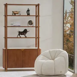 Portobello Toffee Brown Ash Veneer Shelf