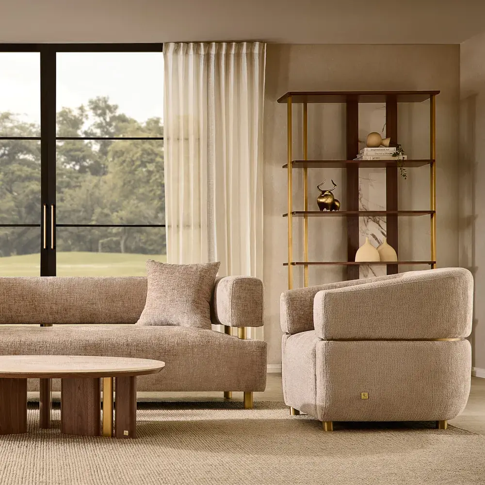 Sir Lionell Walnut Veneer Shelf