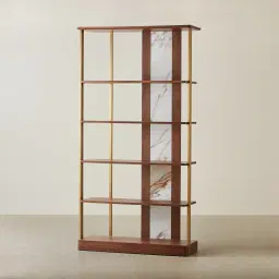 Sir Lionell Walnut Veneer Shelf