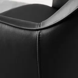 Adrianna Black Vegan Leather Dining Chair