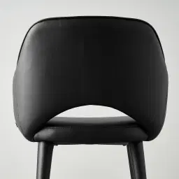 Adrianna Black Vegan Leather Dining Chair