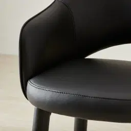 Adrianna Black Vegan Leather 67cm Counter Stool