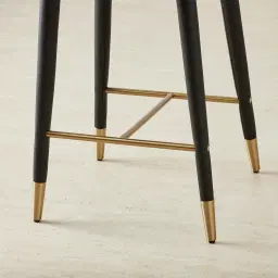 Adrianna Black Vegan Leather 67cm Counter Stool