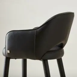 Adrianna Black Vegan Leather 67cm Counter Stool