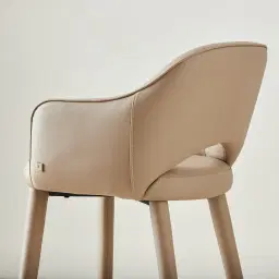 Adrianna Sand Beige Vegan Leather 67cm Counter Stool