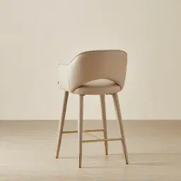 Adrianna Sand Beige Vegan Leather 67cm Counter Stool