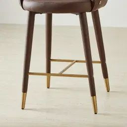 Adrianna Tuscan Brown Vegan Leather 67cm Counter Stool