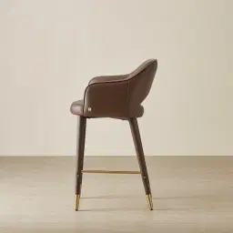 Adrianna Tuscan Brown Vegan Leather 67cm Counter Stool