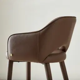 Adrianna Tuscan Brown Vegan Leather 67cm Counter Stool