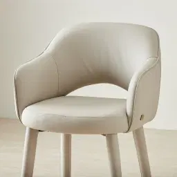 Adrianna Glacier Grey Vegan Leather 67cm Counter Stool