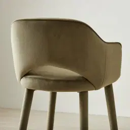 Adrianna Olive Green Velvet 67cm Counter Stool