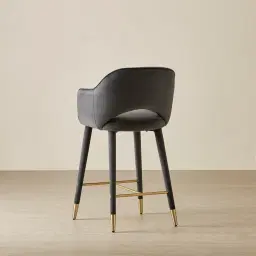 Adrianna Charcoal Velvet 67cm Counter Stool