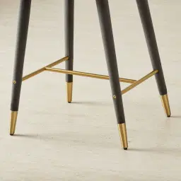 Adrianna Charcoal Velvet 67cm Counter Stool