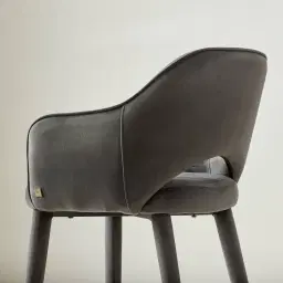 Adrianna Charcoal Velvet 67cm Counter Stool
