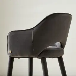 Adrianna Charcoal Velvet 67cm Counter Stool