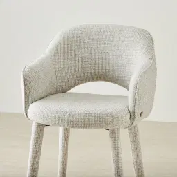 Adrianna Dove Grey Woven Fabric 67cm Counter Stool