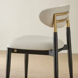 Amali Glacier Grey Vegan Leather Dining Chair