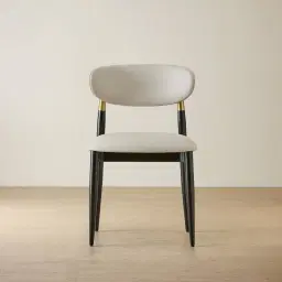 Amali Glacier Grey Vegan Leather Dining Chair