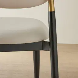 Amali Glacier Grey Vegan Leather Dining Chair