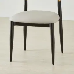 Amali Glacier Grey Vegan Leather Dining Chair