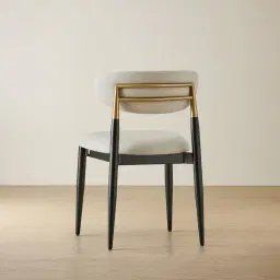 Amali Glacier Grey Vegan Leather Dining Chair