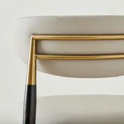 Amali Glacier Grey Vegan Leather Dining Chair