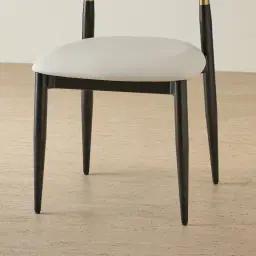 Amali Glacier Grey Vegan Leather Dining Chair
