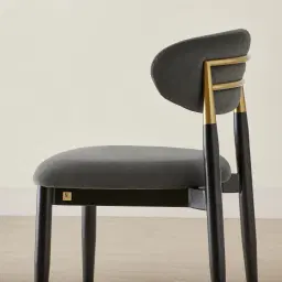 Amali Charcoal Velvet Dining Chair