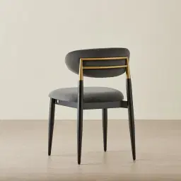 Amali Charcoal Velvet Dining Chair