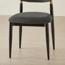 Amali Charcoal Velvet Dining Chair